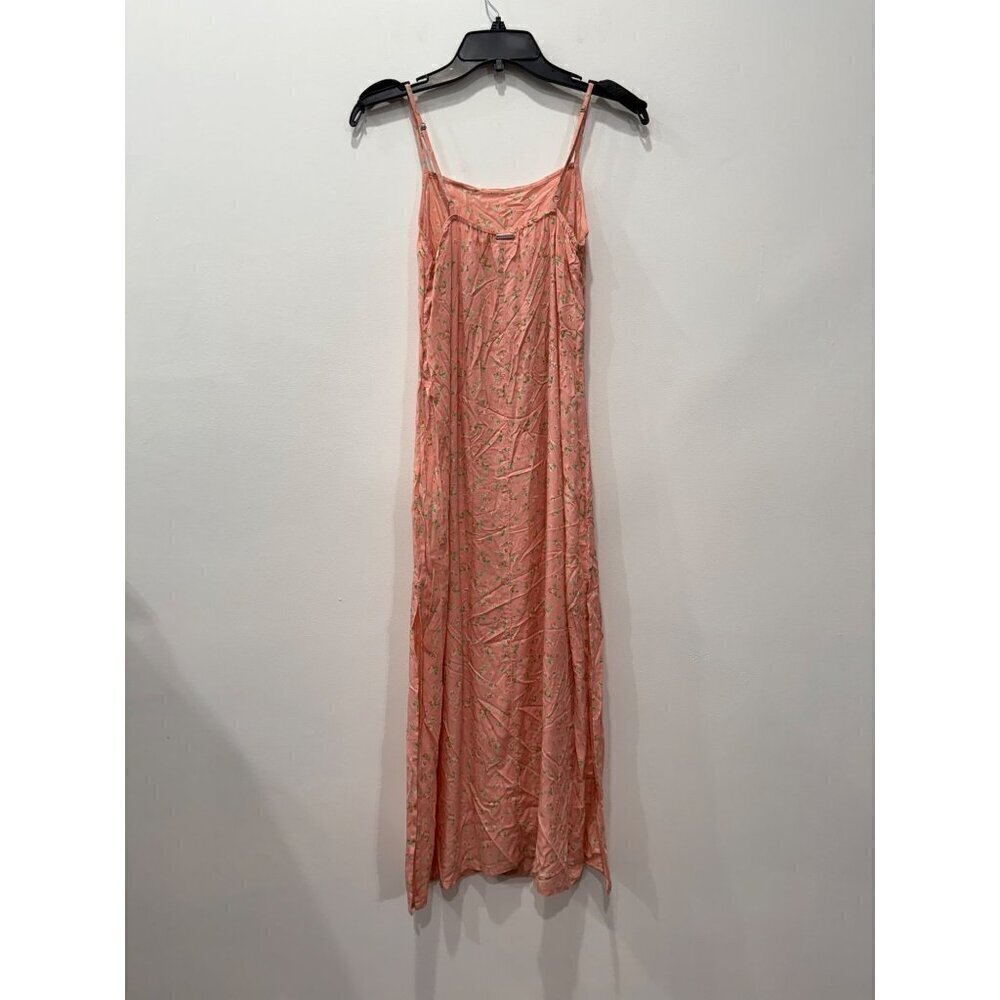New Billabong Women's Size S Slip Midi Dress Shoulder Strap Floral Pink - Picture 8 of 11